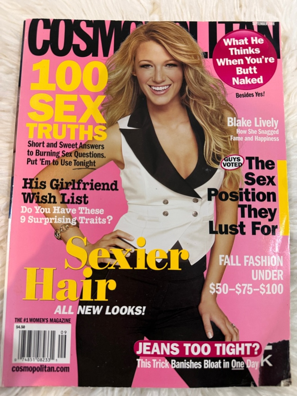 2008 SEPTEMBER COSMOPOLITAN MAGAZINE - BLAKE LIVELY - FRONT COVER